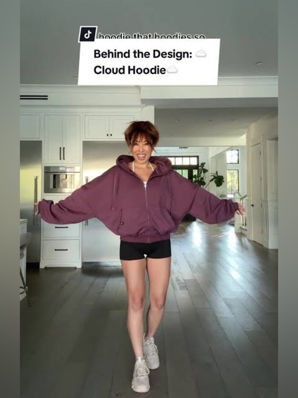 NWT PopFlex Cloud Hoodie Purple Burgundy Oversized L/XL